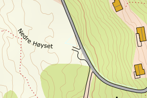 Kartbilde fra WMS-tjeneste av avviket