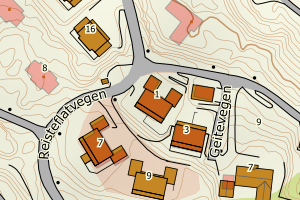 Kartbilde fra WMS-tjeneste av avviket