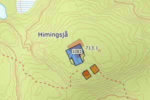 Kartbilde fra WMS-tjeneste av avviket