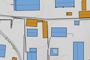 Kartbilde fra WMS-tjeneste av avviket