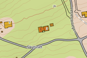 Kartbilde fra WMS-tjeneste av avviket