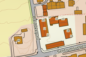 Kartbilde fra WMS-tjeneste av avviket