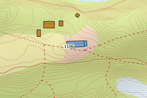 Kartbilde fra WMS-tjeneste av avviket