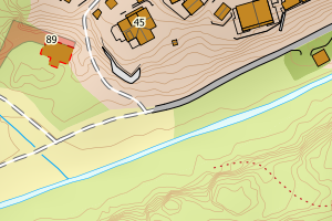 Kartbilde fra WMS-tjeneste av avviket