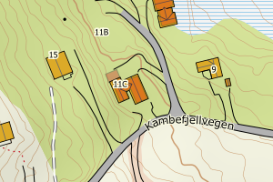 Kartbilde fra WMS-tjeneste av avviket