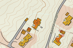 Kartbilde fra WMS-tjeneste av avviket