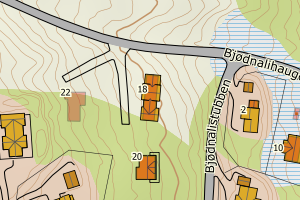 Kartbilde fra WMS-tjeneste av avviket