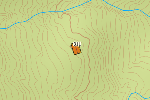 Kartbilde fra WMS-tjeneste av avviket