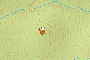 Kartbilde fra WMS-tjeneste av avviket