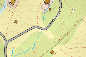 Kartbilde fra WMS-tjeneste av avviket