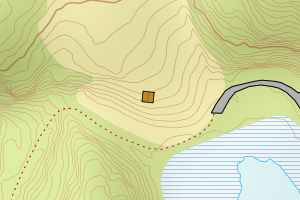 Kartbilde fra WMS-tjeneste av avviket