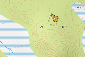 Kartbilde fra WMS-tjeneste av avviket