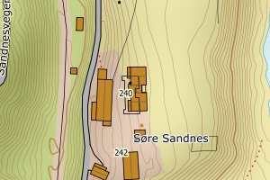 Kartbilde fra WMS-tjeneste av avviket