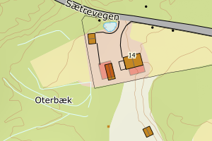 Kartbilde fra WMS-tjeneste av avviket