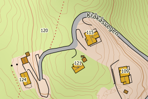 Kartbilde fra WMS-tjeneste av avviket