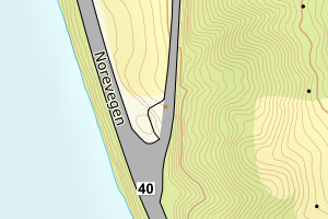 Kartbilde fra WMS-tjeneste av avviket