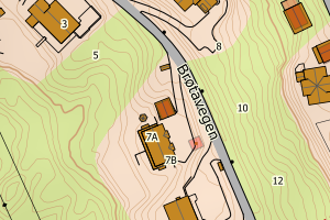 Kartbilde fra WMS-tjeneste av avviket