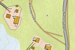 Kartbilde fra WMS-tjeneste av avviket