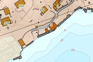 Kartbilde fra WMS-tjeneste av avviket