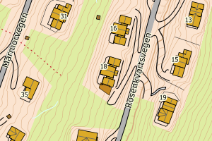 Kartbilde fra WMS-tjeneste av avviket