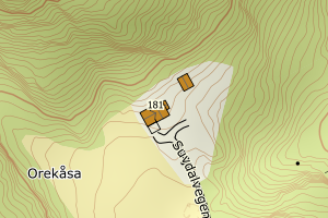 Kartbilde fra WMS-tjeneste av avviket
