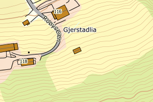 Kartbilde fra WMS-tjeneste av avviket