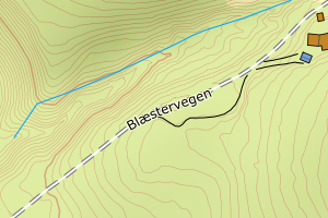 Kartbilde fra WMS-tjeneste av avviket