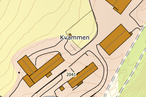 Kartbilde fra WMS-tjeneste av avviket