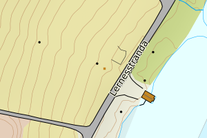 Kartbilde fra WMS-tjeneste av avviket