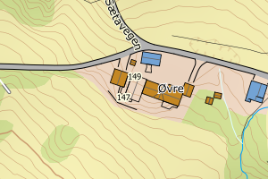 Kartbilde fra WMS-tjeneste av avviket