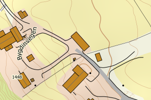 Kartbilde fra WMS-tjeneste av avviket