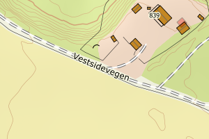 Kartbilde fra WMS-tjeneste av avviket