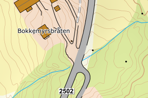 Kartbilde fra WMS-tjeneste av avviket