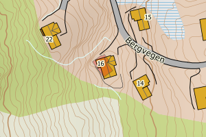 Kartbilde fra WMS-tjeneste av avviket
