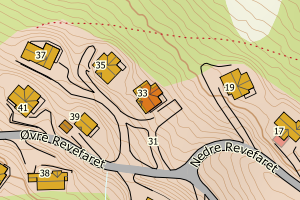 Kartbilde fra WMS-tjeneste av avviket