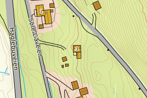 Kartbilde fra WMS-tjeneste av avviket
