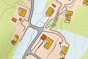 Kartbilde fra WMS-tjeneste av avviket