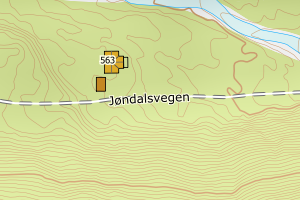 Kartbilde fra WMS-tjeneste av avviket
