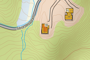Kartbilde fra WMS-tjeneste av avviket