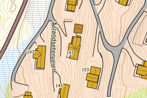 Kartbilde fra WMS-tjeneste av avviket