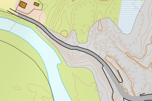 Kartbilde fra WMS-tjeneste av avviket