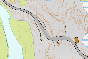 Kartbilde fra WMS-tjeneste av avviket
