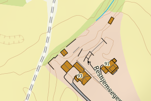 Kartbilde fra WMS-tjeneste av avviket