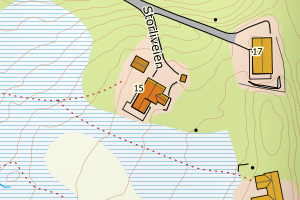 Kartbilde fra WMS-tjeneste av avviket
