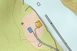 Kartbilde fra WMS-tjeneste av avviket