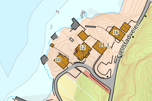 Kartbilde fra WMS-tjeneste av avviket