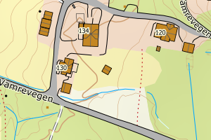 Kartbilde fra WMS-tjeneste av avviket