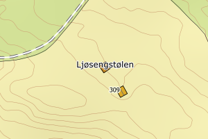 Kartbilde fra WMS-tjeneste av avviket