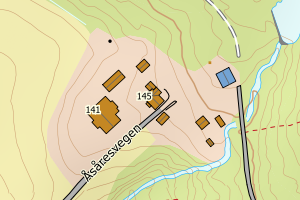 Kartbilde fra WMS-tjeneste av avviket
