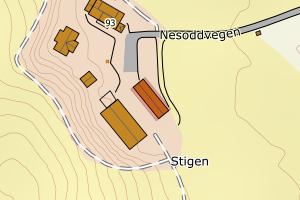 Kartbilde fra WMS-tjeneste av avviket